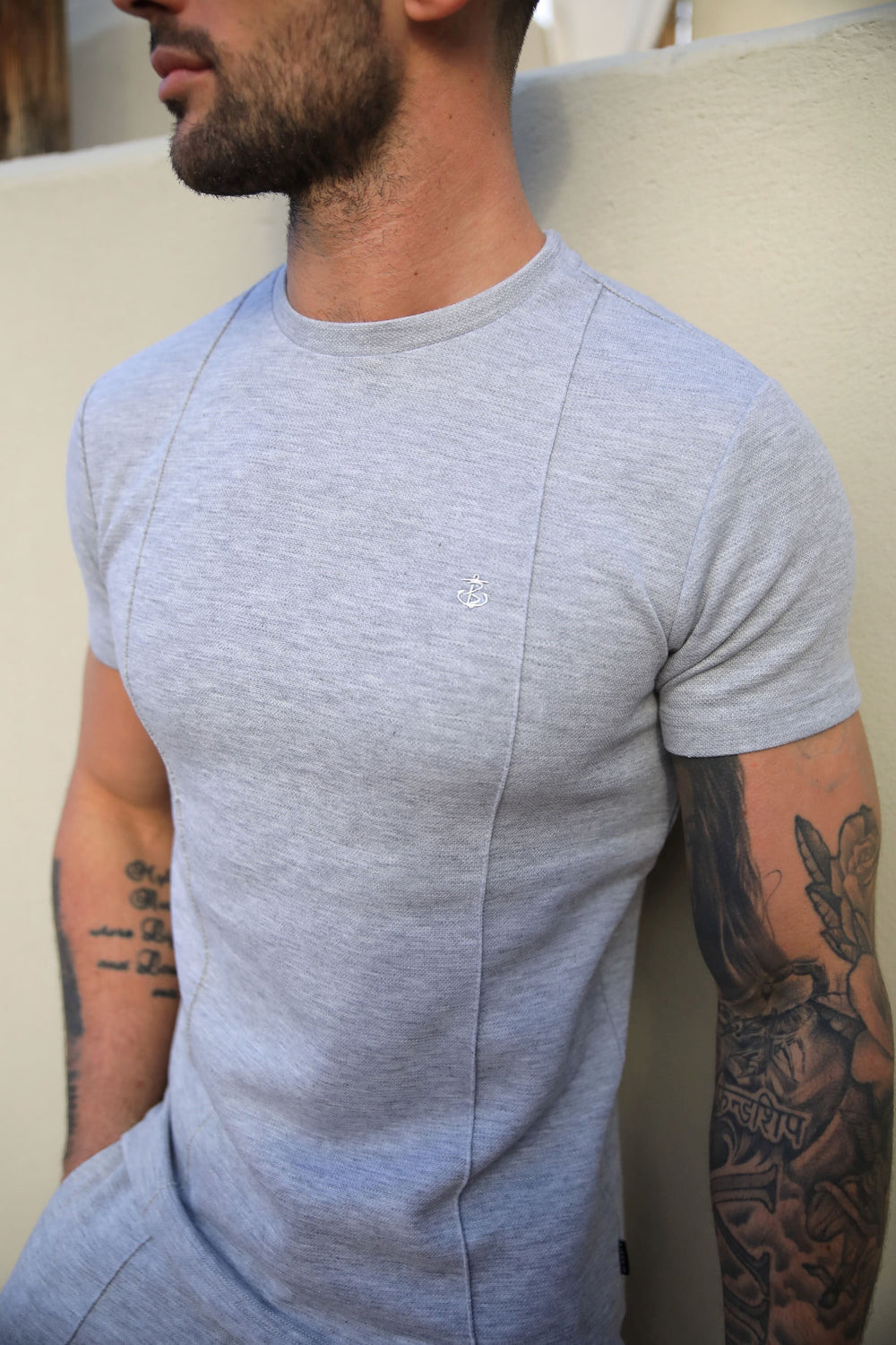 Light Grey Blakely Amezri Seamline T-Shirt | TFO468352