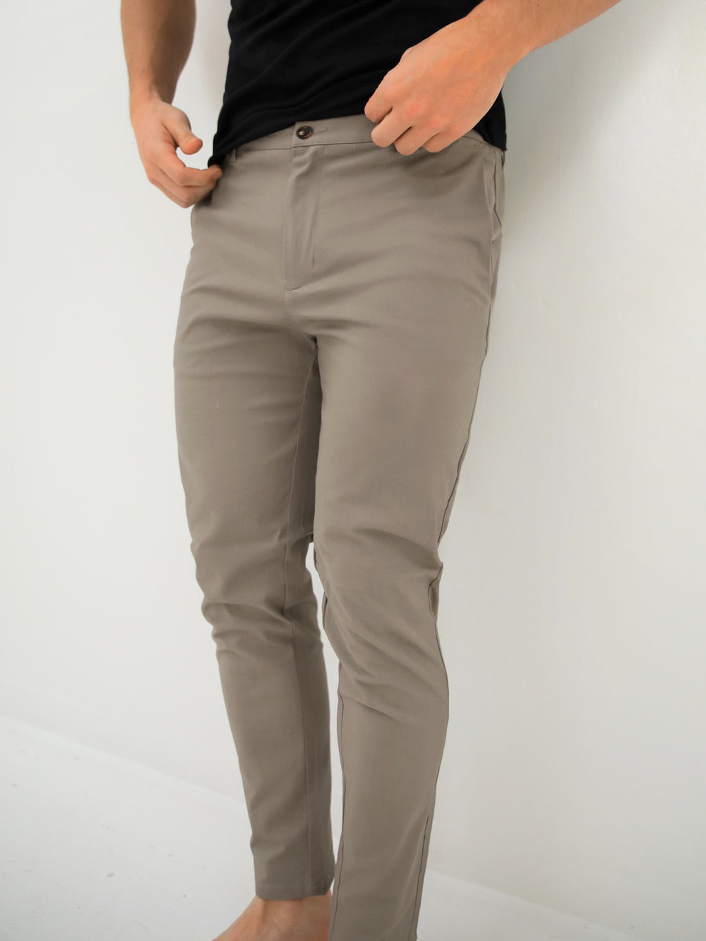 Light Grey Blakely Cavill Slim Fit Tailored Chinos | AHT981407