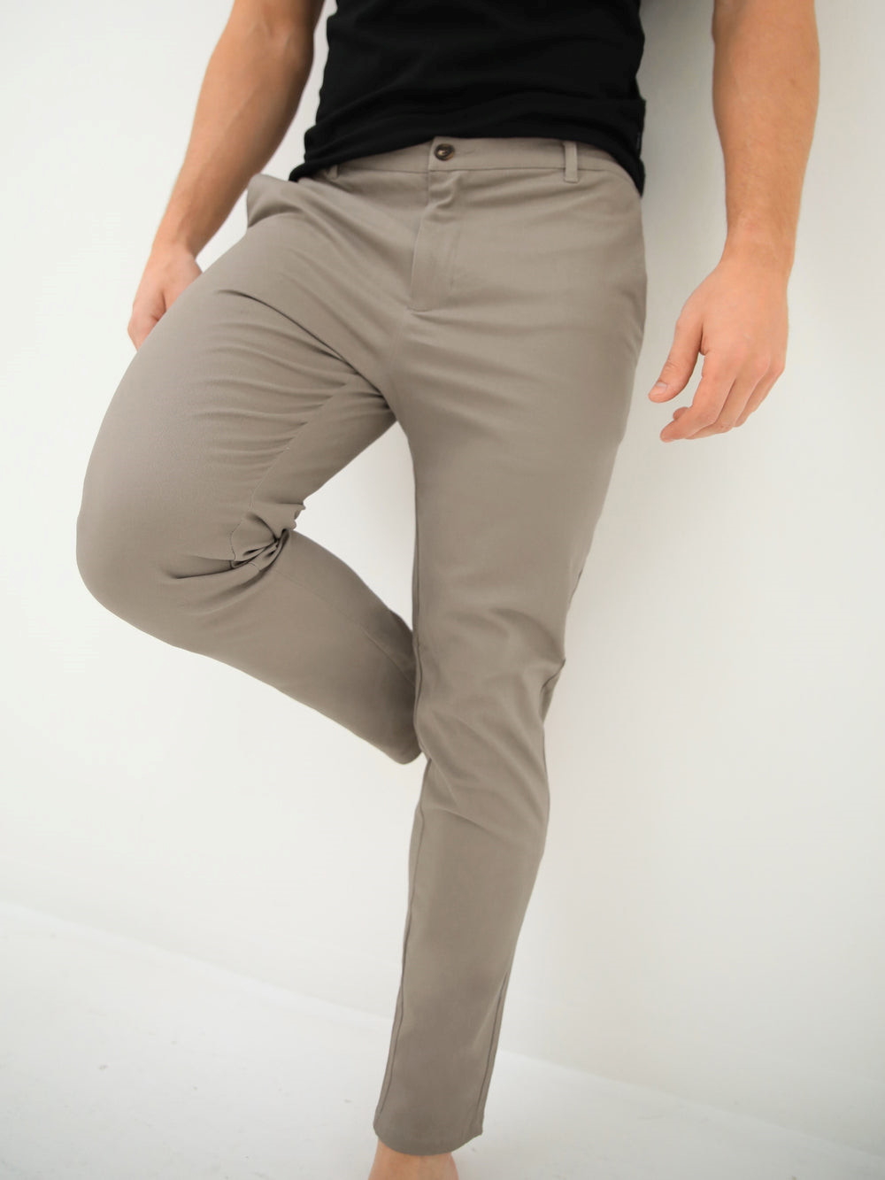 Light Grey Blakely Cavill Slim Fit Tailored Chinos | AHT981407