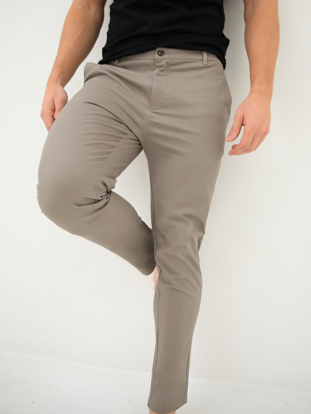 Light Grey Blakely Cavill Slim Fit Tailored Chinos | AHT981407