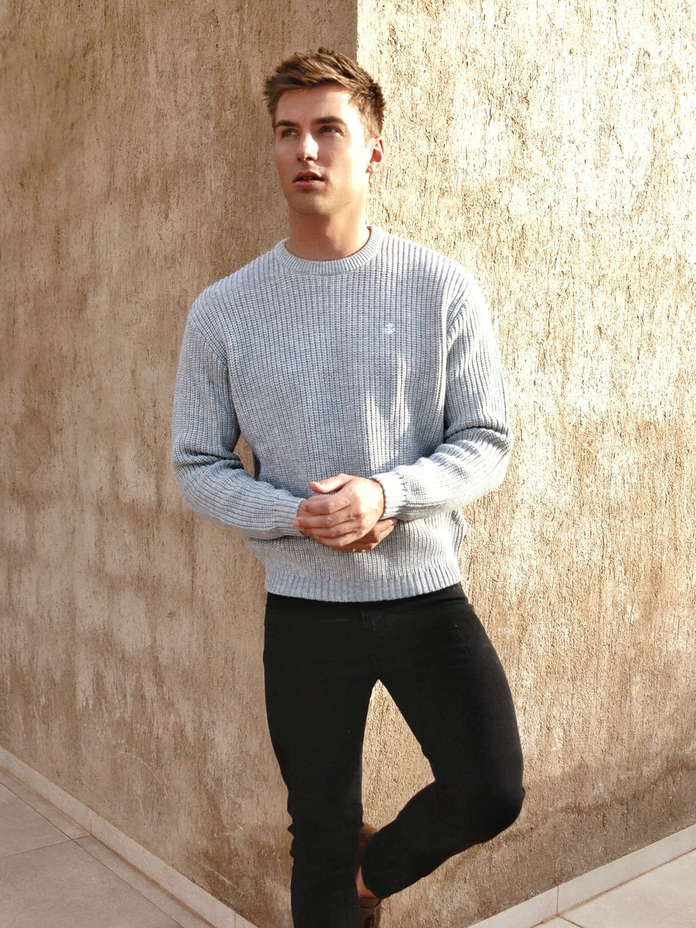 Light Grey Blakely Stanton Knit Jumper | YZE734158