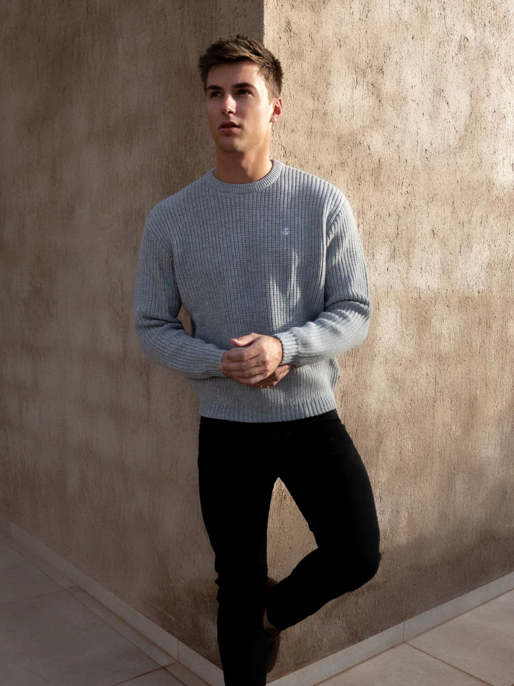 Light Grey Blakely Stanton Knit Jumper | YZE734158