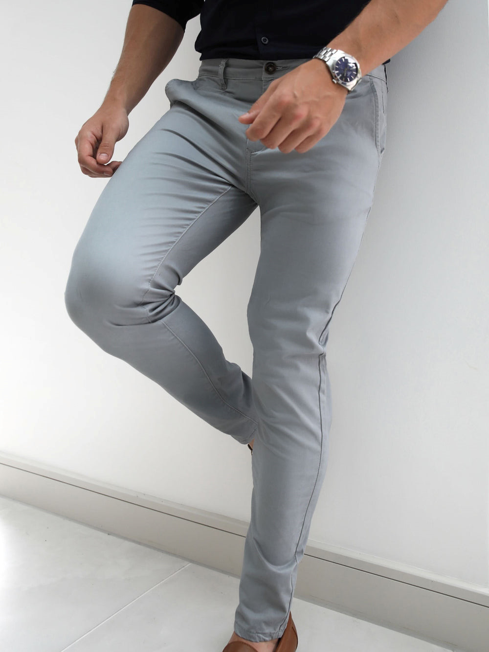 Light Grey Blakely Stretch Chino | CFP183059