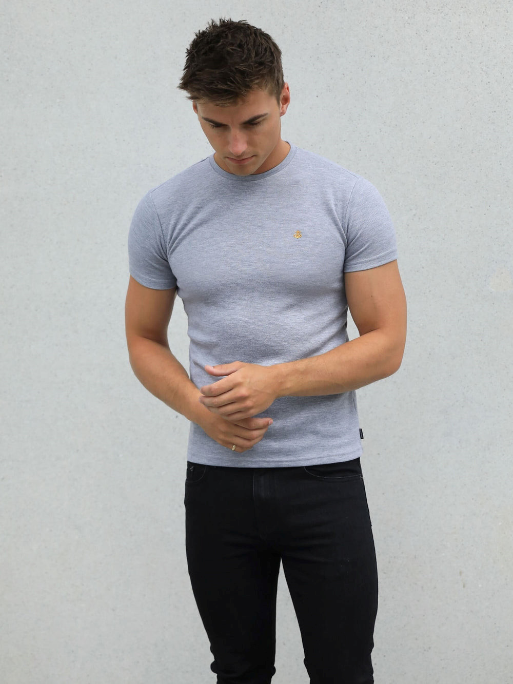 Marl Grey Blakely Recco T-Shirt | AQO892103