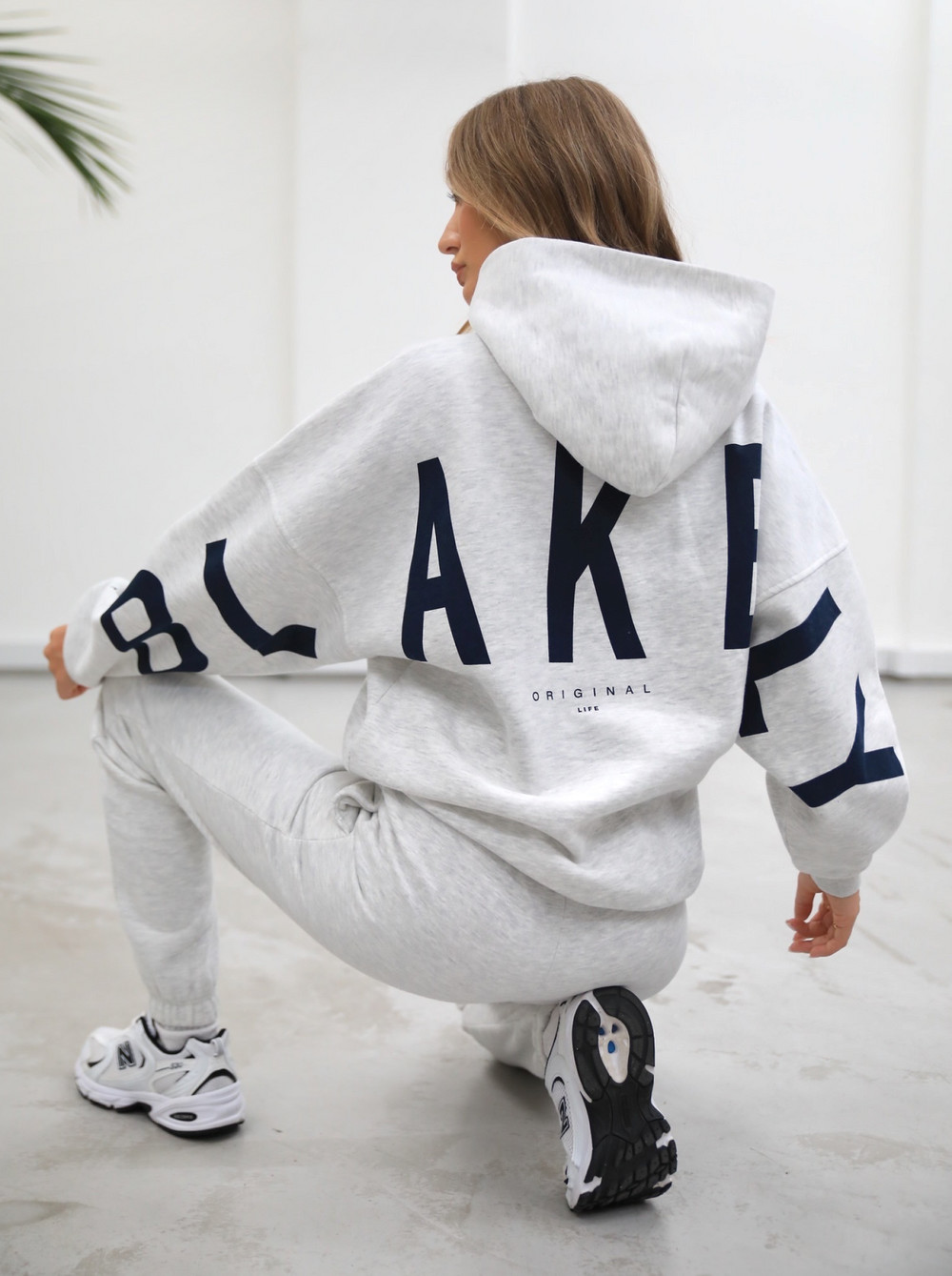 Marl White Blakely Life & Style Isabel Oversized Hoodie | XBI423695