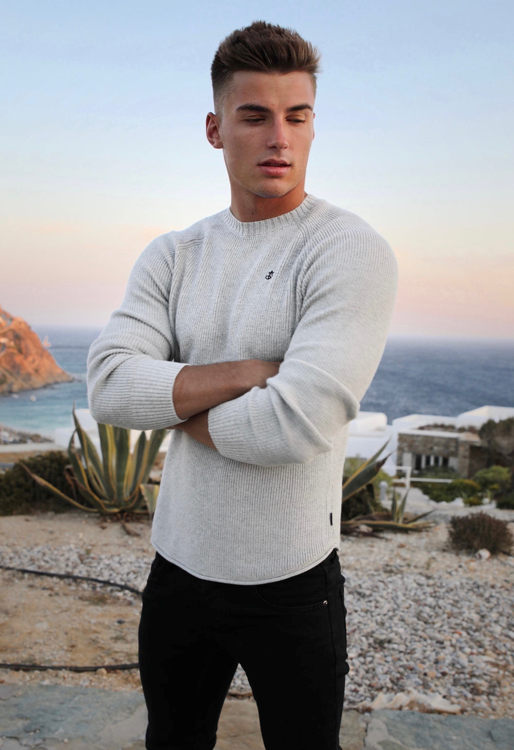 Marl White Blakely Olton Knit Jumper | AJS549273