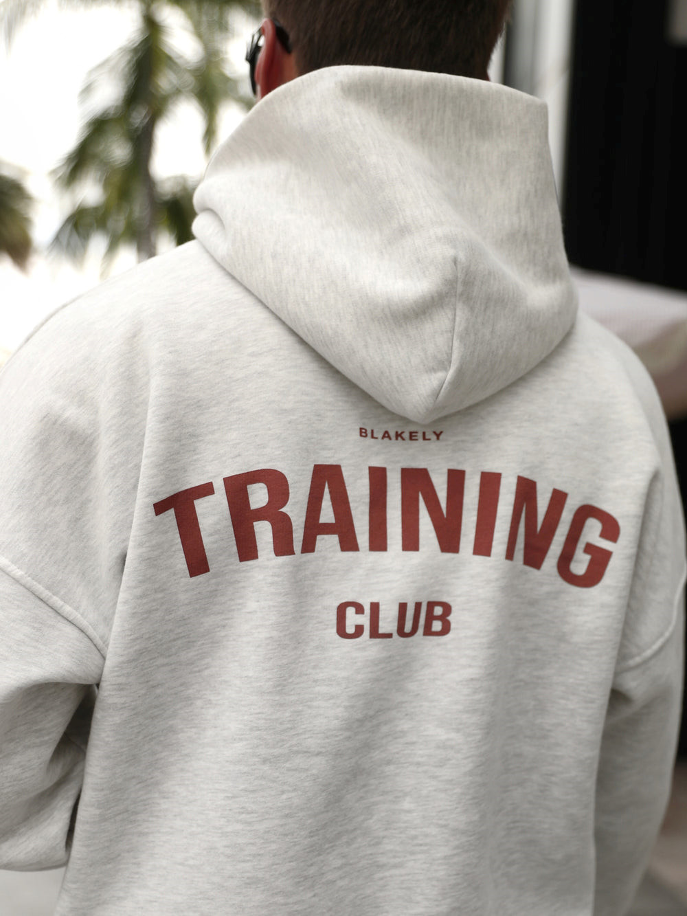 Marl White Blakely Training Club Hoodie | EIS851024