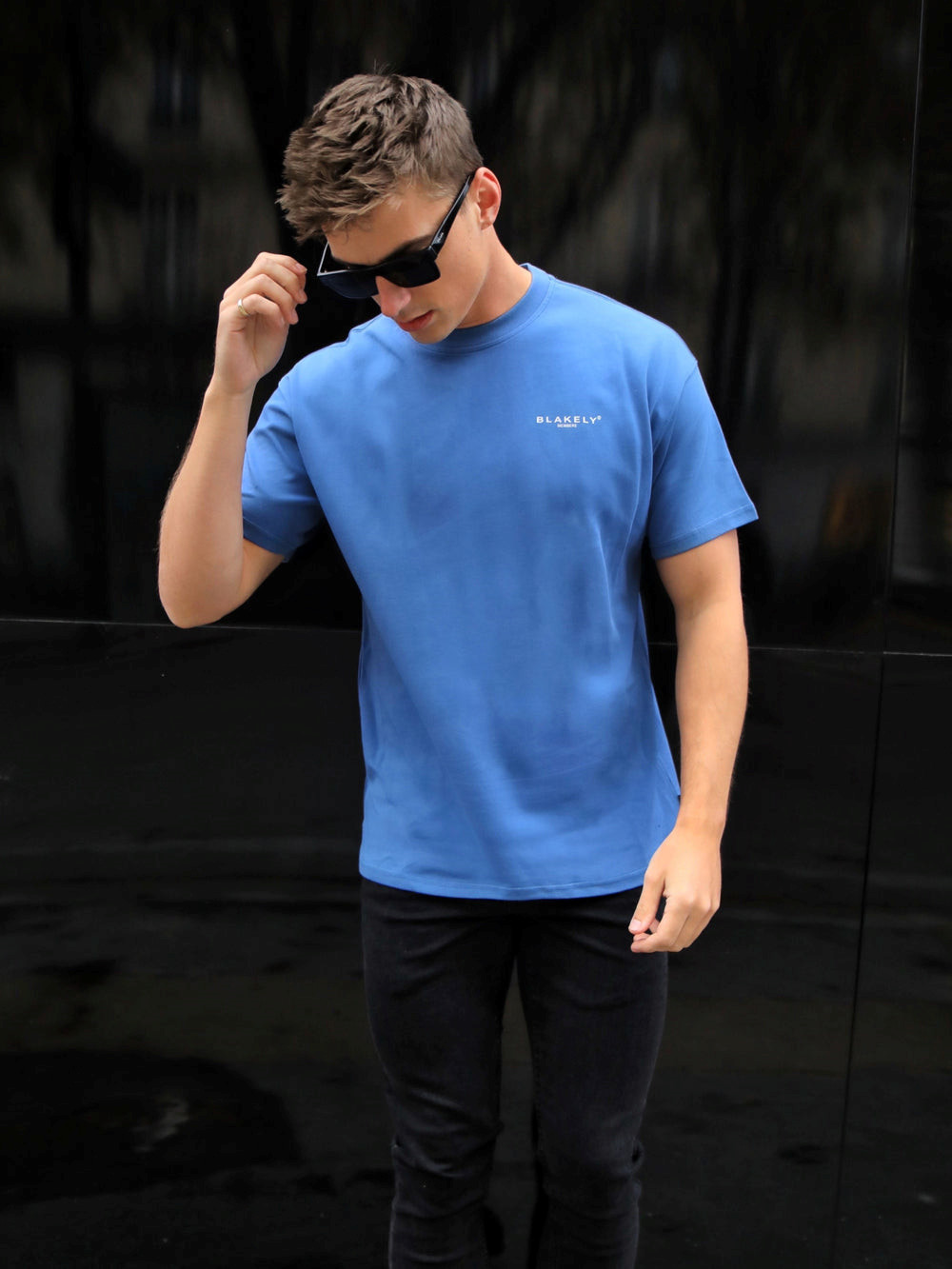 Mid Blue Blakely Members Relaxed T-Shirt | MKW914063