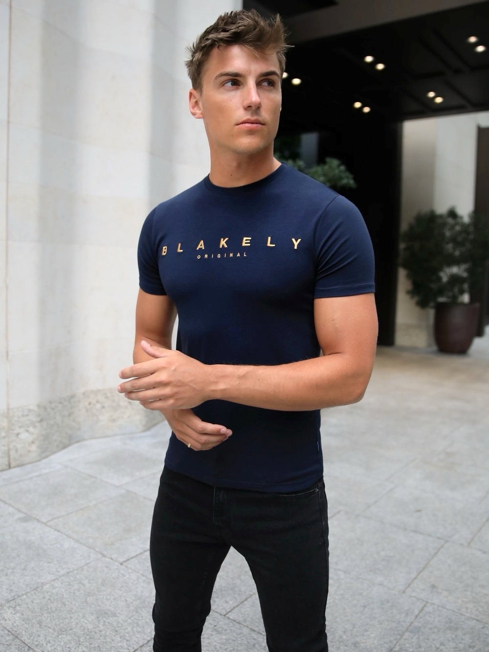 Navy Blakely Imola T-Shirt | XGJ701563