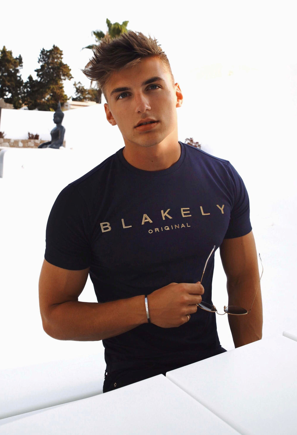 Navy Blakely Imola T-Shirt | XGJ701563