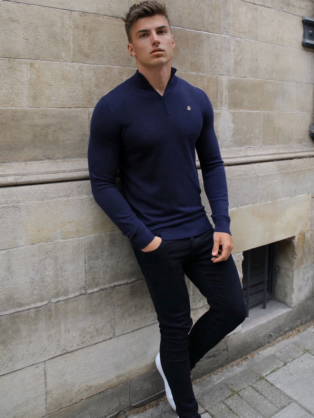 Navy Blakely Oxbridge Jumper | UET053782