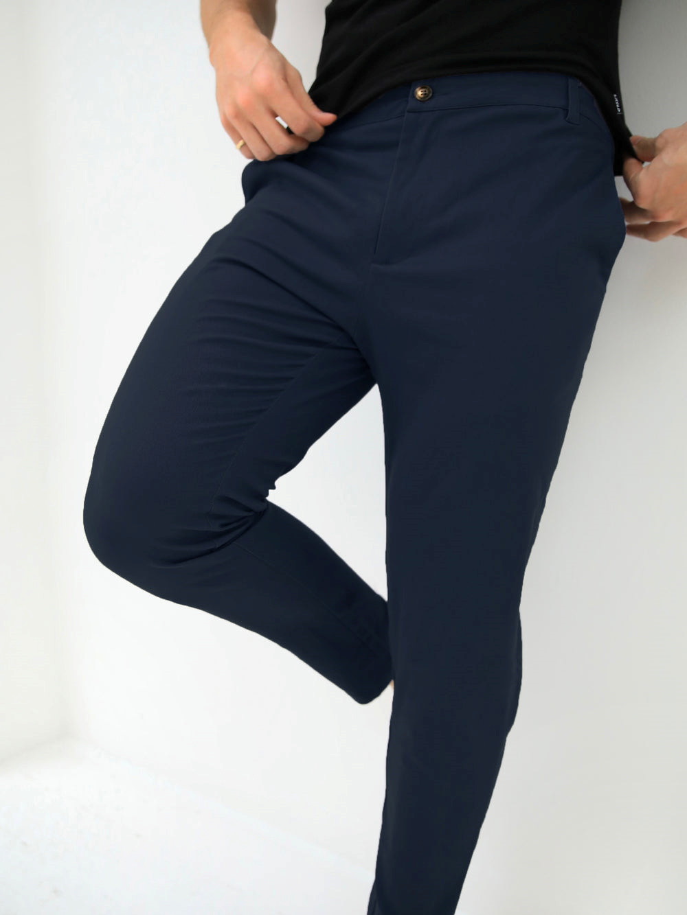 Navy Blakely Sloane Stretch Fit Chinos | TLB519724