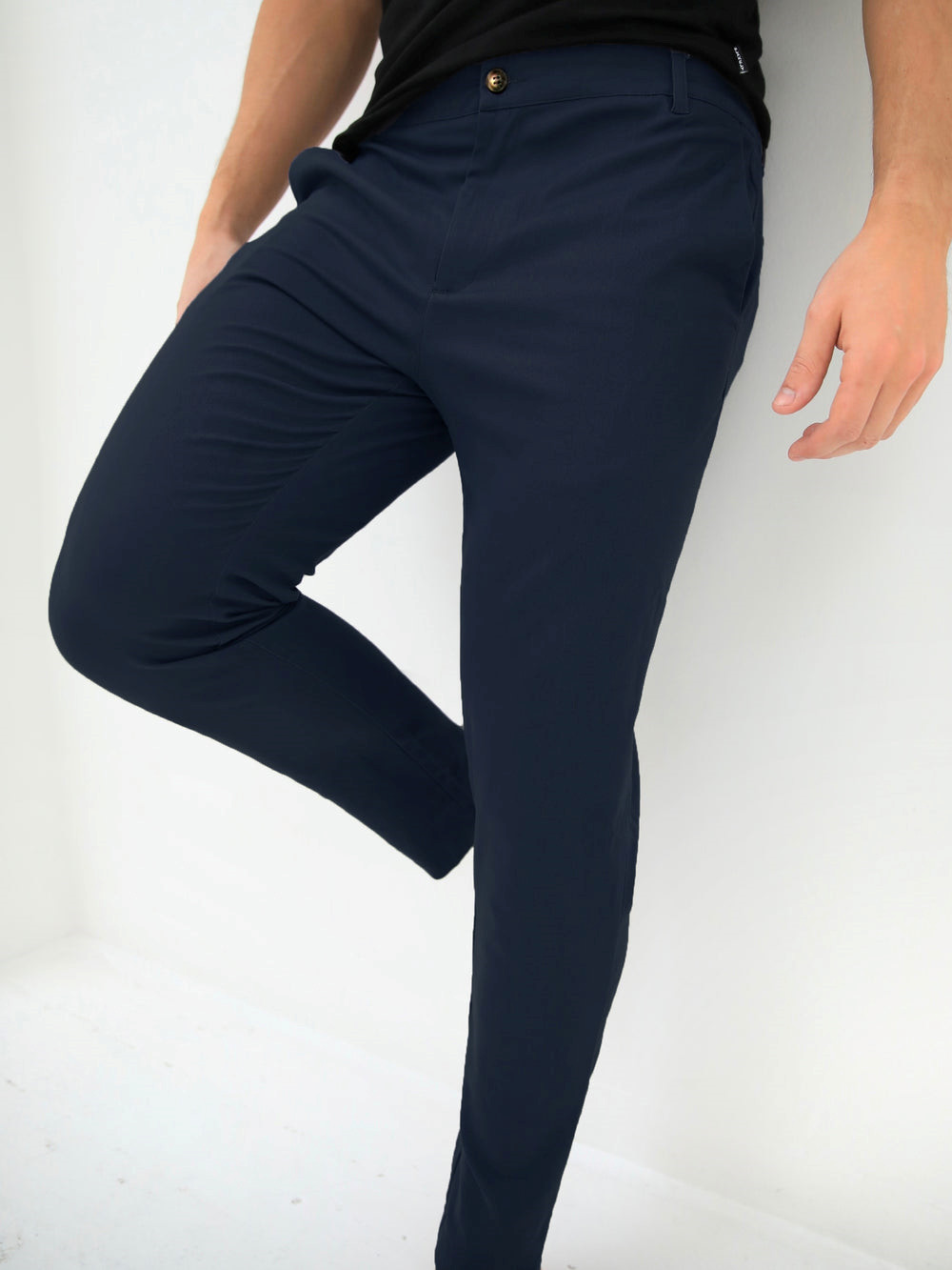 Navy Blakely Sloane Stretch Fit Chinos | TLB519724