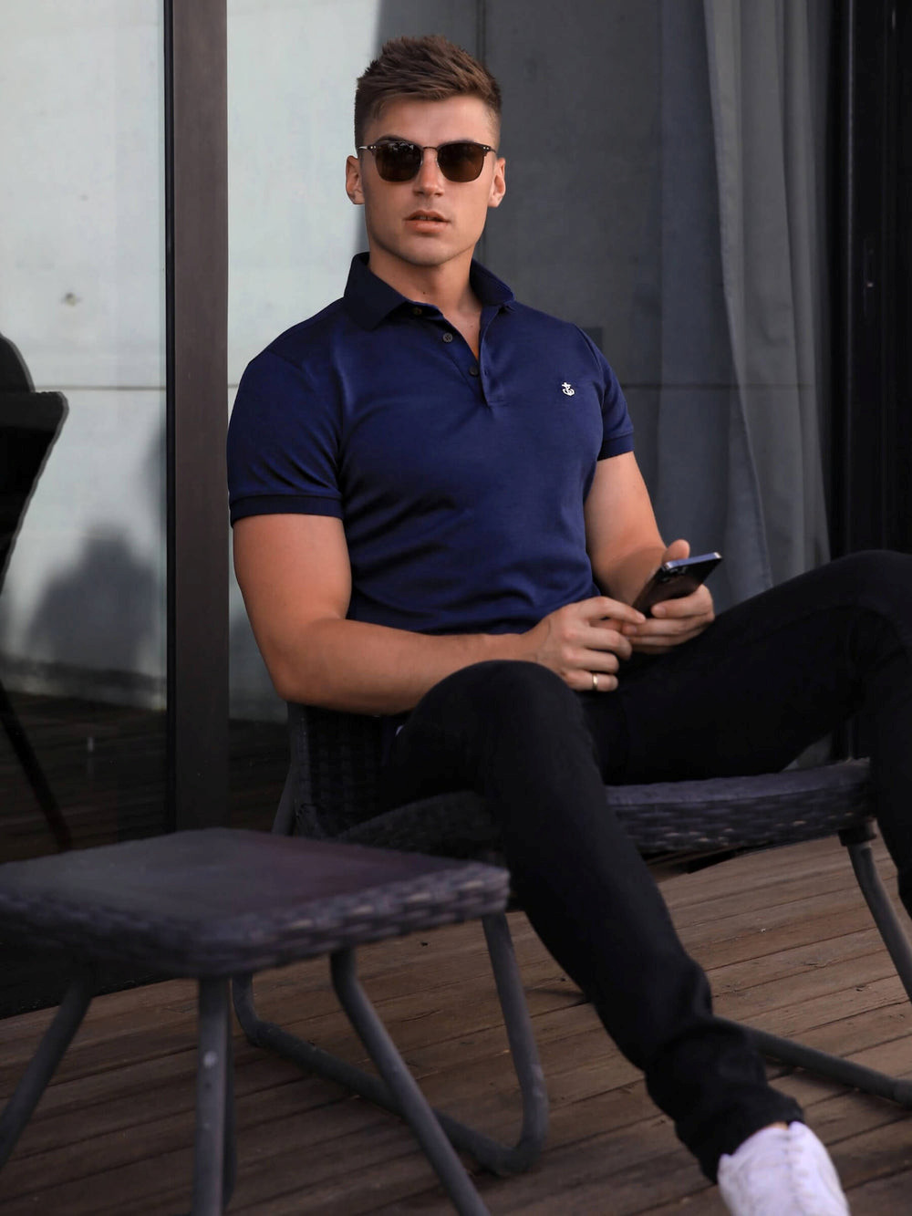 Navy Blakely Sorrento Polo | QCJ230569