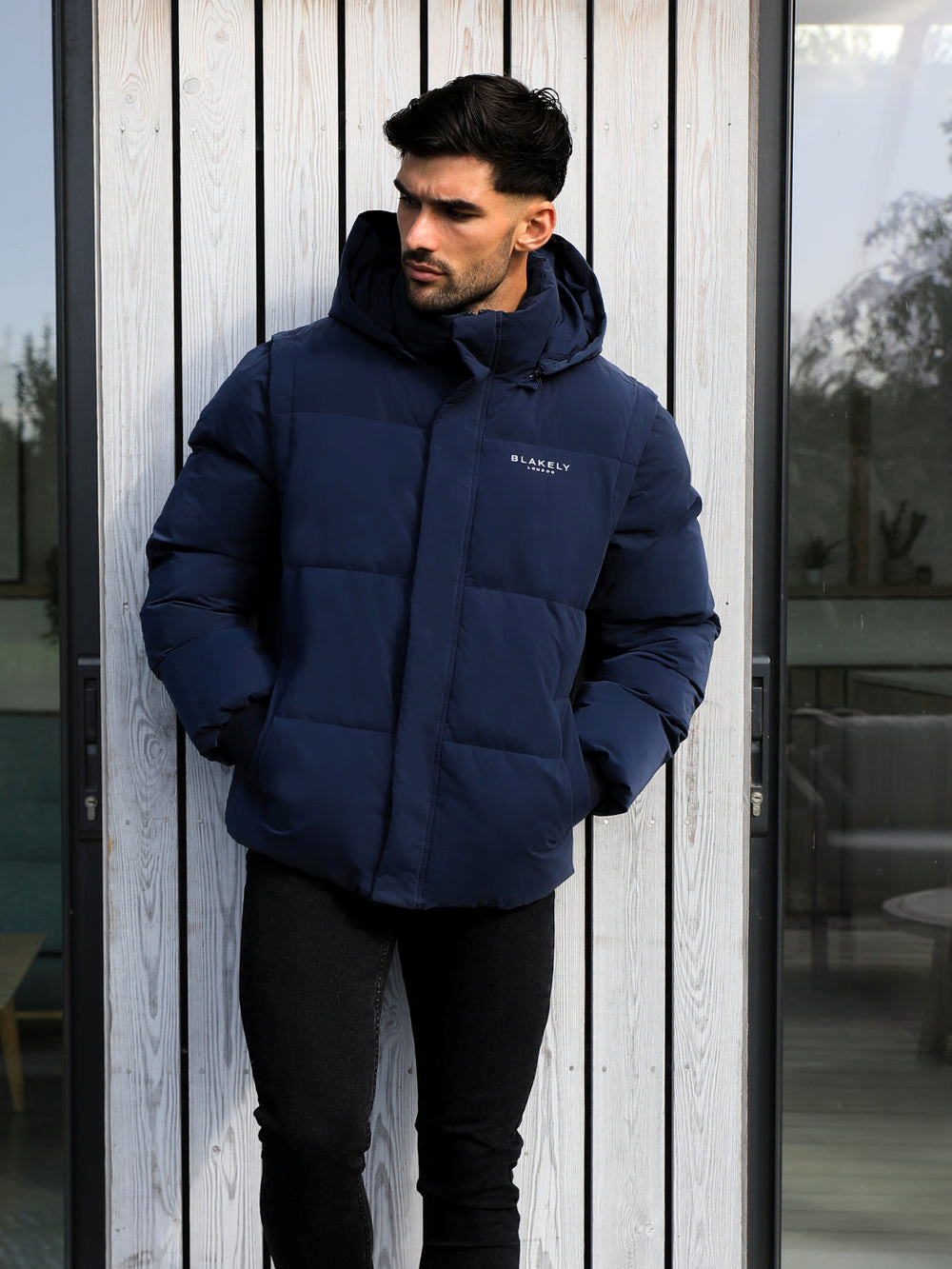 Navy Blakely Ultimate Multiway Puffer Coat | ZBM853612