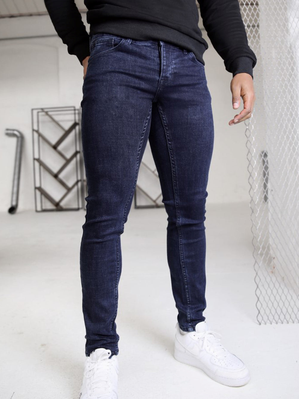 Navy Blakely Vol. 7 Skinny Jeans | GBL965271