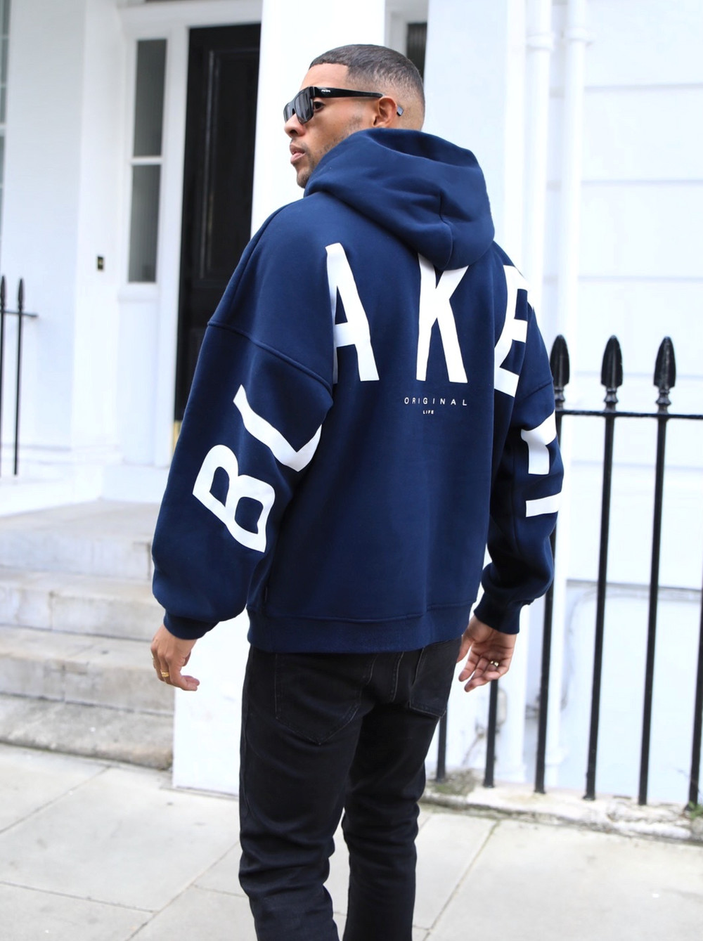 Navy Blue Blakely Idris Oversized Hoodie | NSA138495