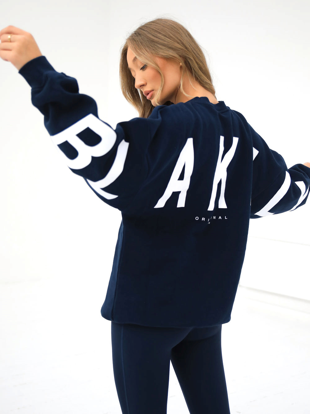 Navy Blue Blakely Isabel Oversized Jumper | AKV153760