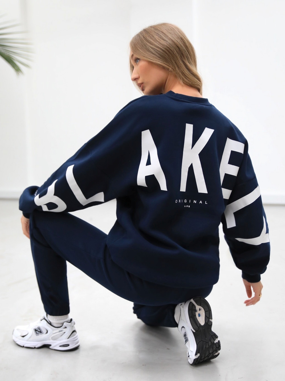 Navy Blue Blakely Life & Style Isabel Oversized Jumper | KIG023465