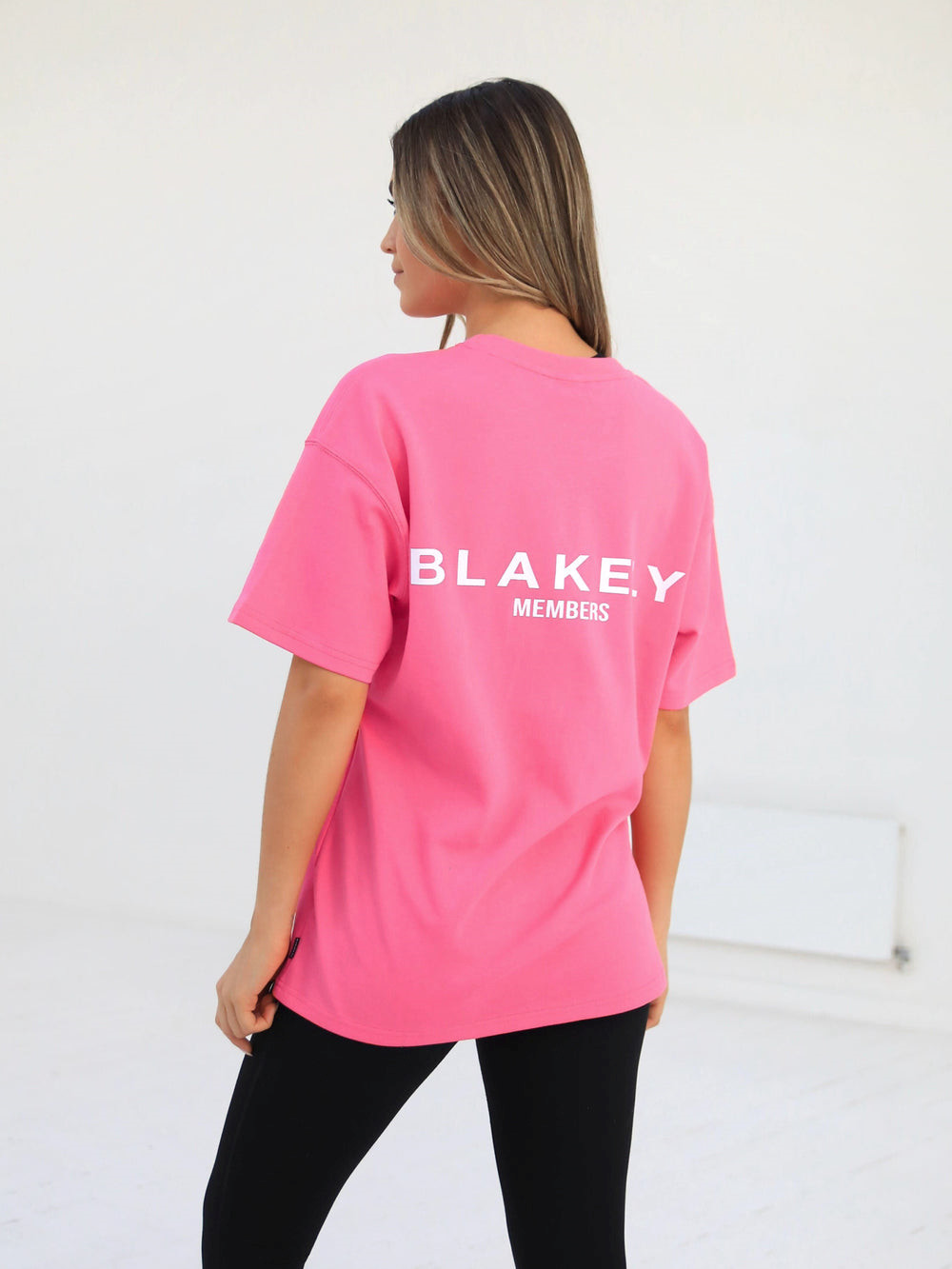 Neon Pink Blakely Womens Members Relaxed T-Shirt | UKB082647