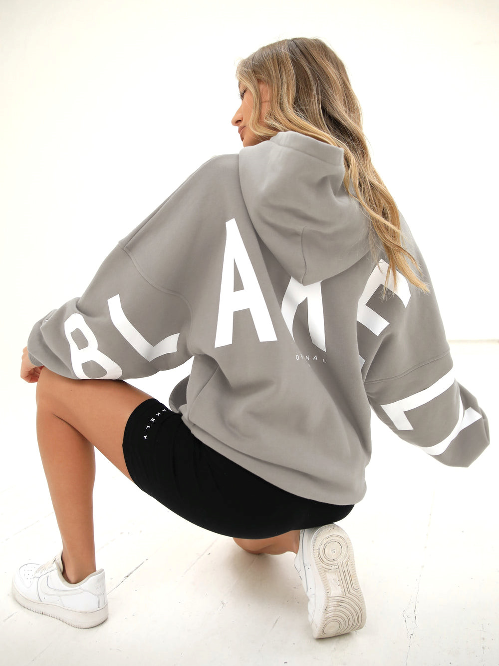 Neutral Grey Blakely Isabel Oversized Hoodie | ZHX682503