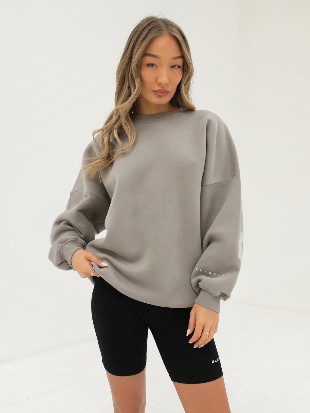 Neutral Grey Blakely Isabel Oversized Jumper | LBY137059