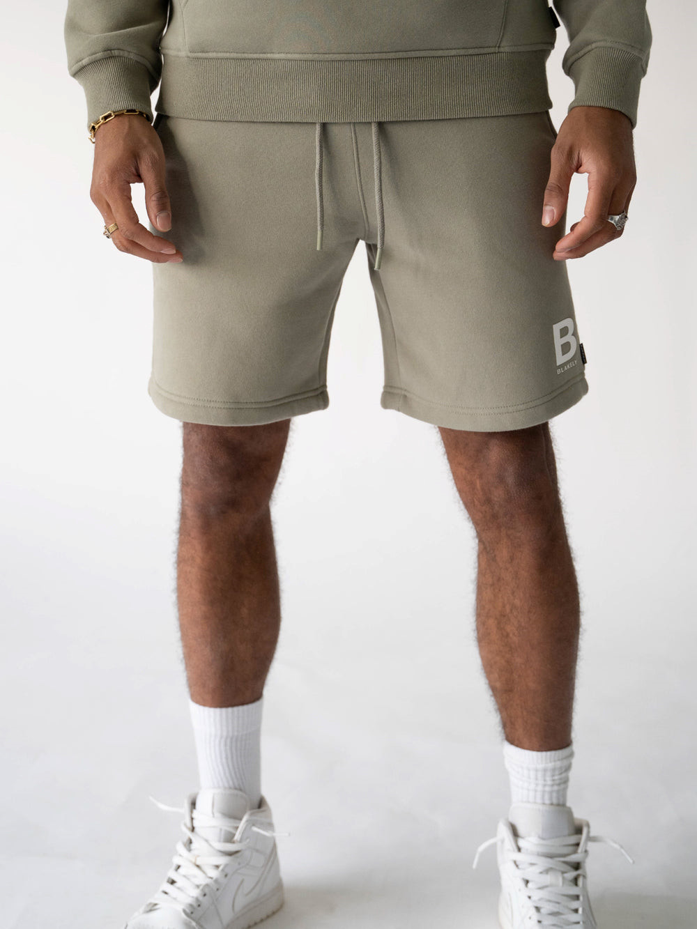 Olive Blakely Blakely London Jogger Shorts | ZWV152046