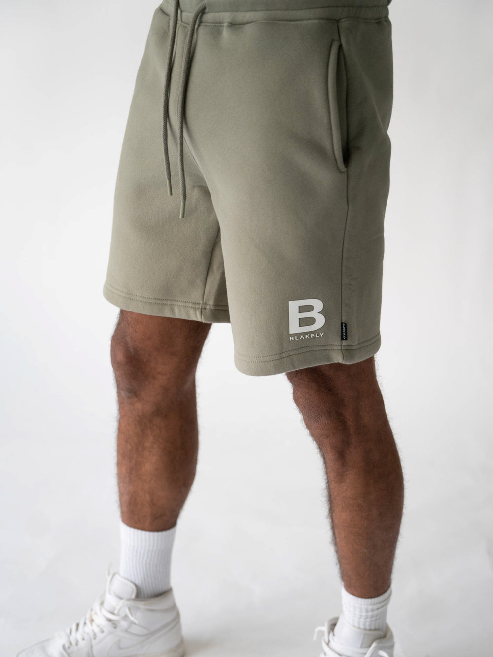 Olive Blakely Blakely London Jogger Shorts | ZWV152046