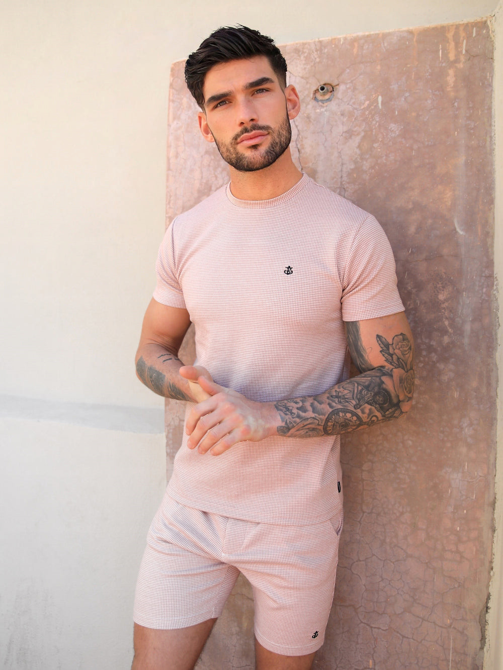 Pink Blakely Midar Check T-Shirt | HLJ937840