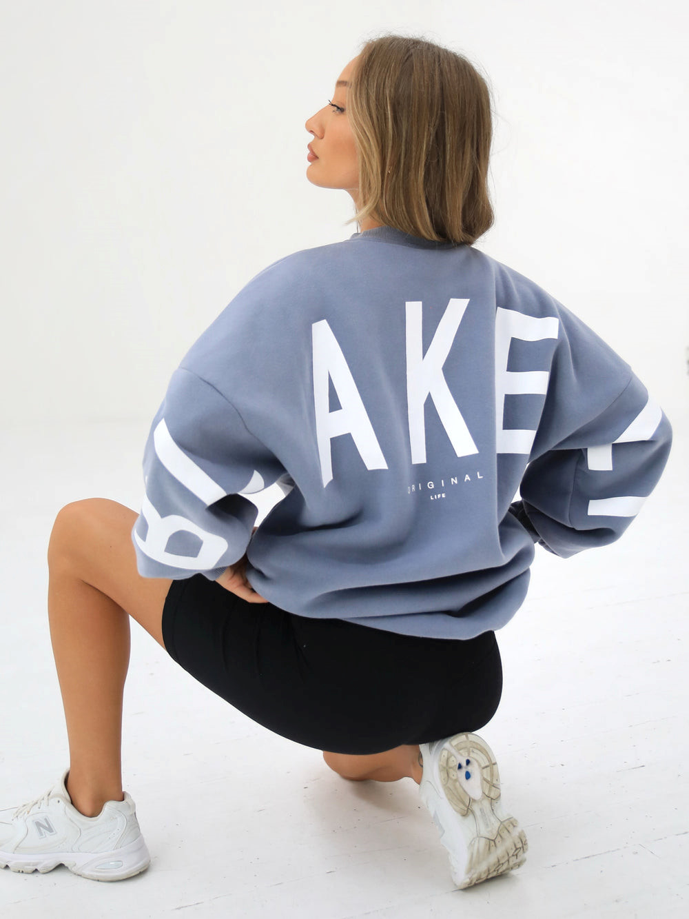 Powder Blue Blakely Isabel Oversized Jumper | VAI649037