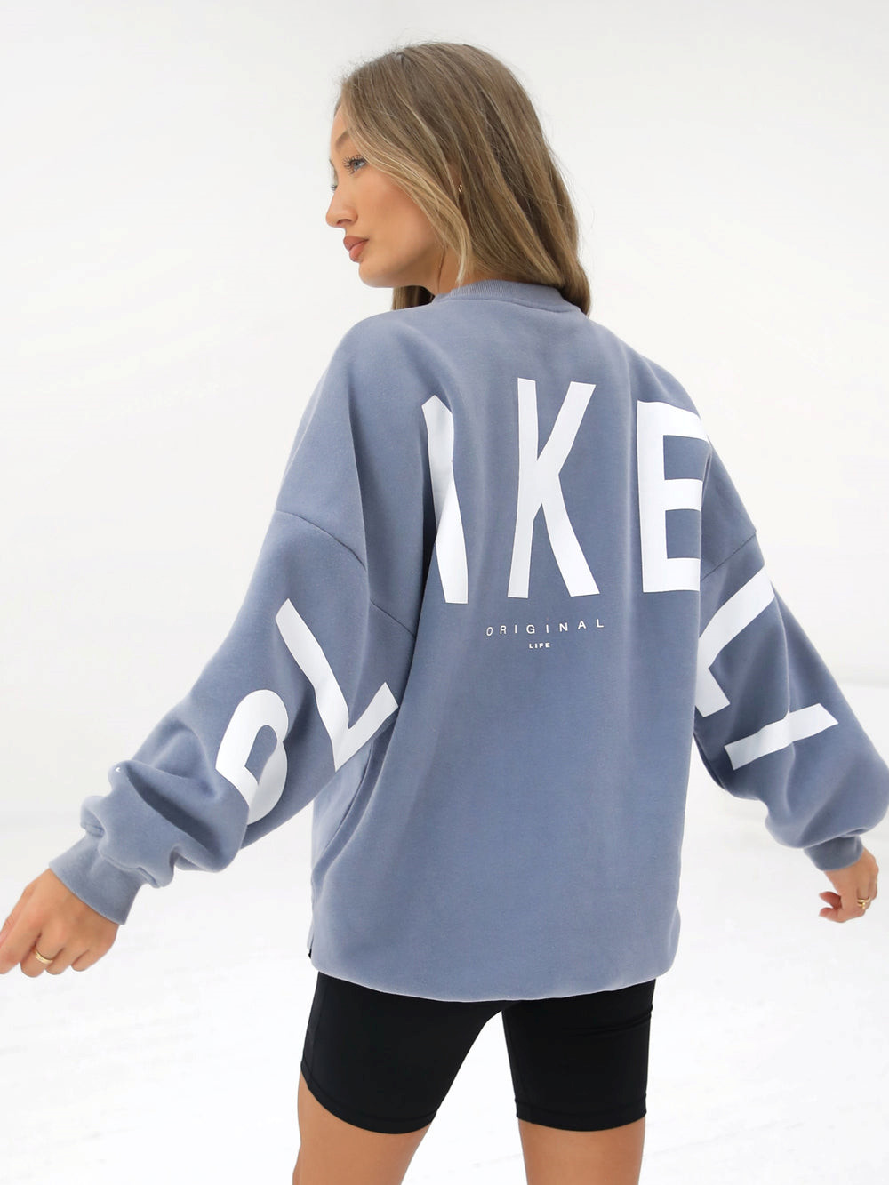 Powder Blue Blakely Isabel Oversized Jumper | VAI649037