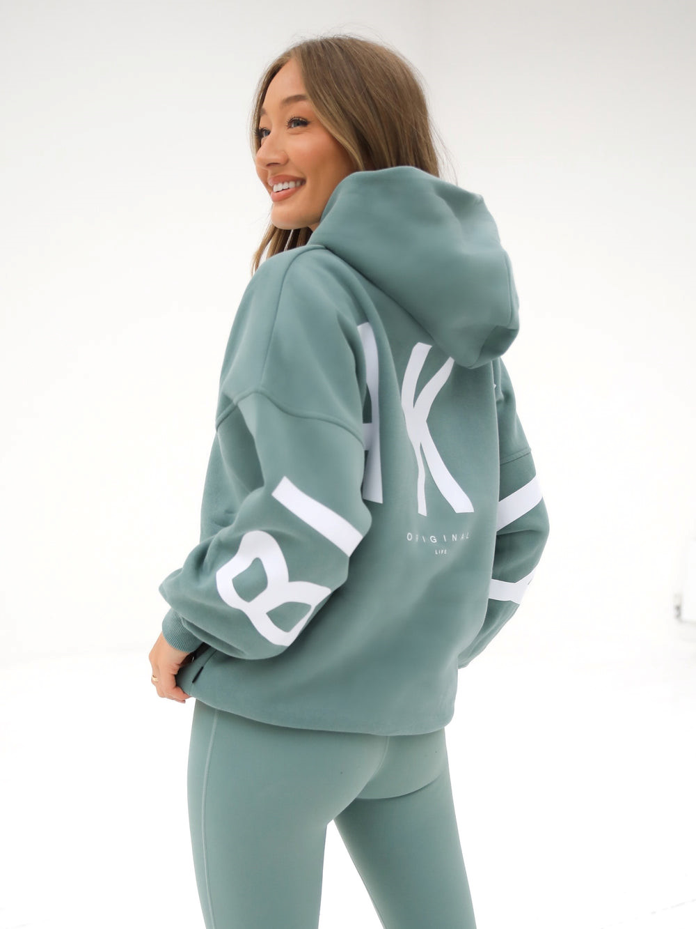 Sage Green Blakely Isabel Oversized Hoodie | NRW216543