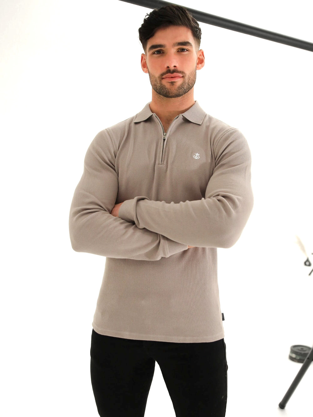 Stone Blakely Aspen Long Sleeve Polo | GXA039752