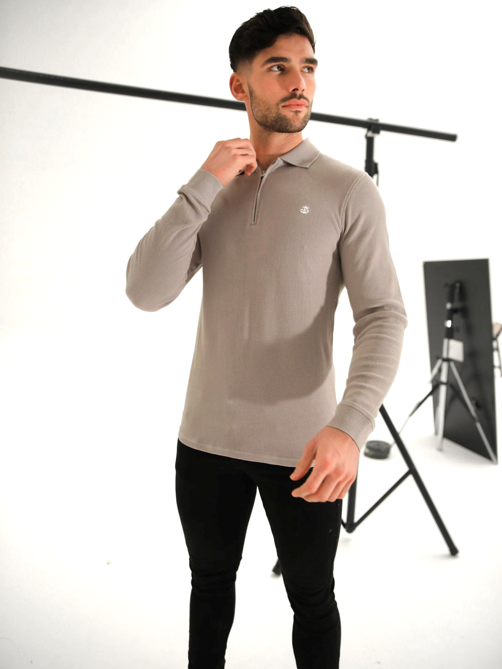 Stone Blakely Aspen Long Sleeve Polo | GXA039752