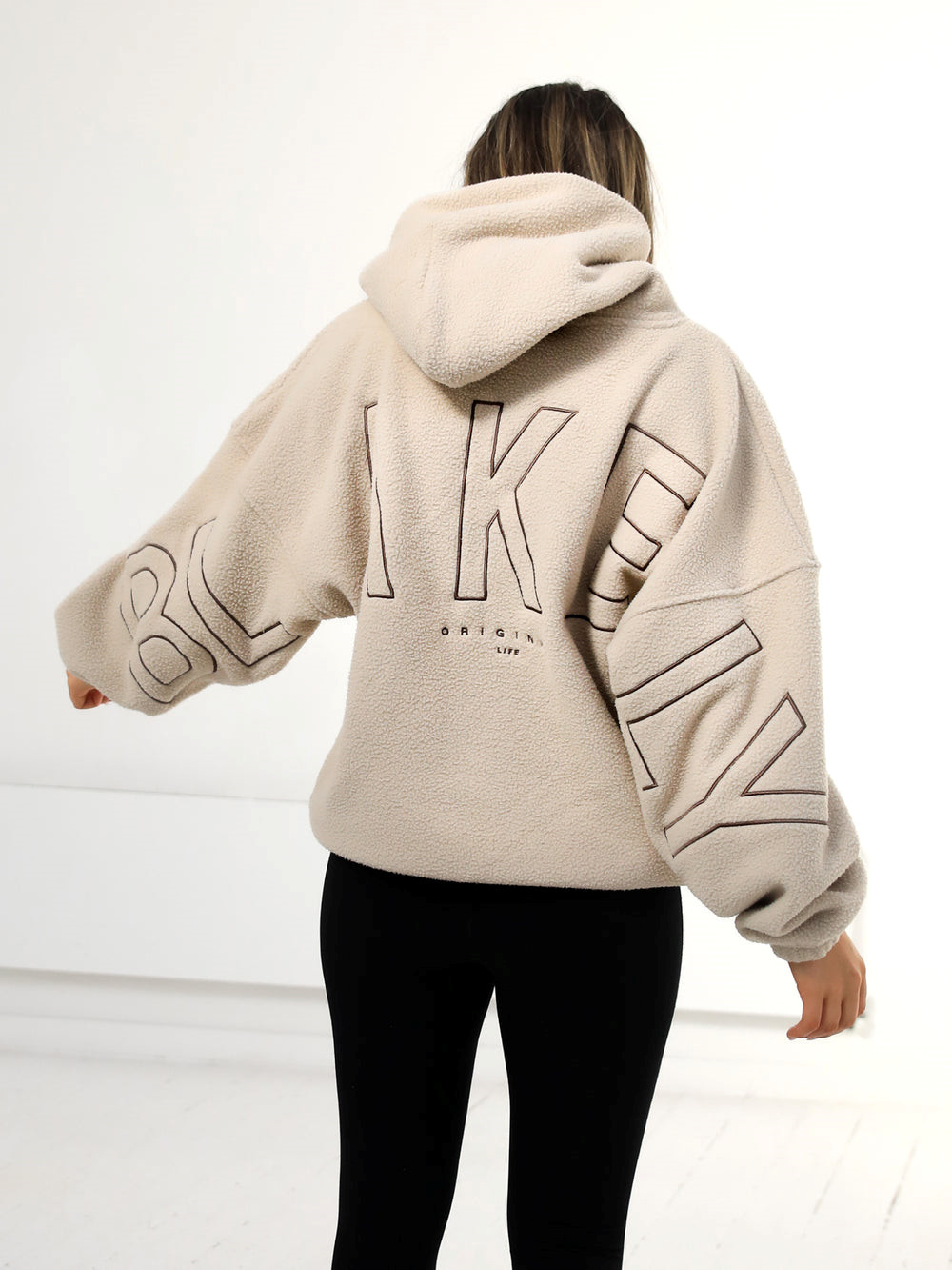 Tan Blakely Borg Isabel Oversized Hoodie | UNG908143