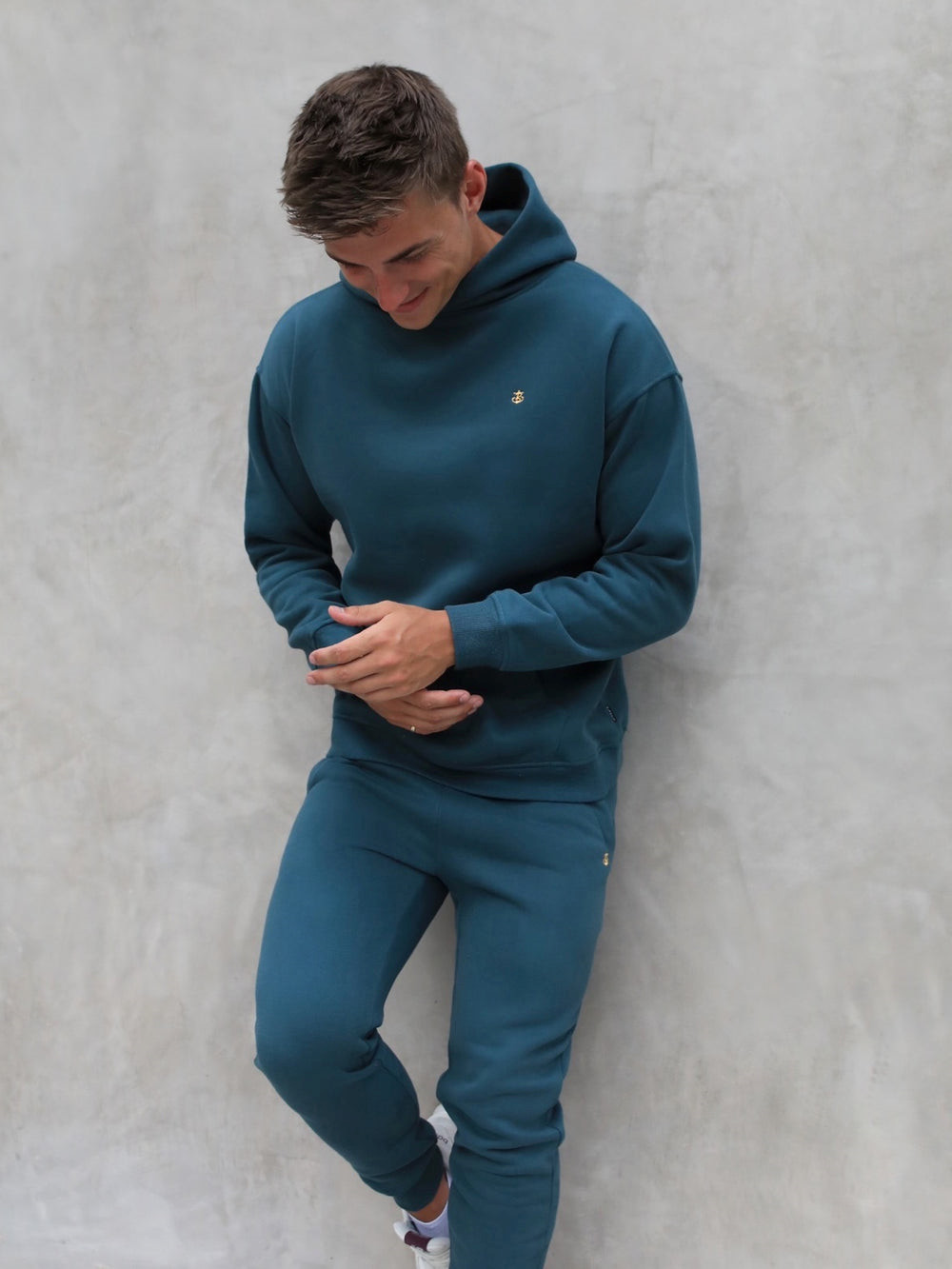 Teal Green Blakely Anchor Relaxed Hoodie | FGV461053