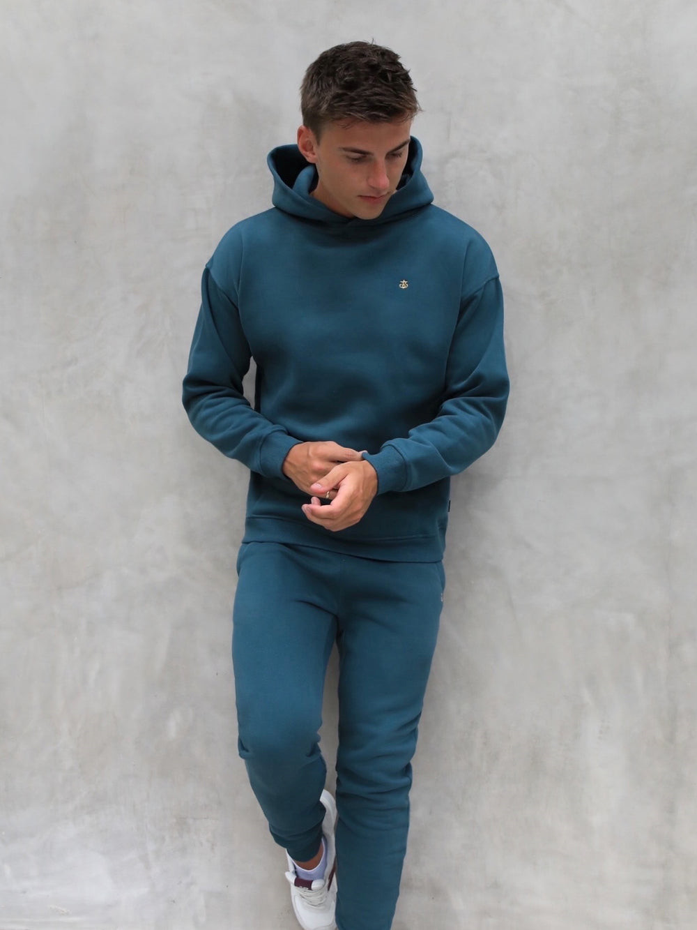 Teal Green Blakely Anchor Relaxed Hoodie | FGV461053