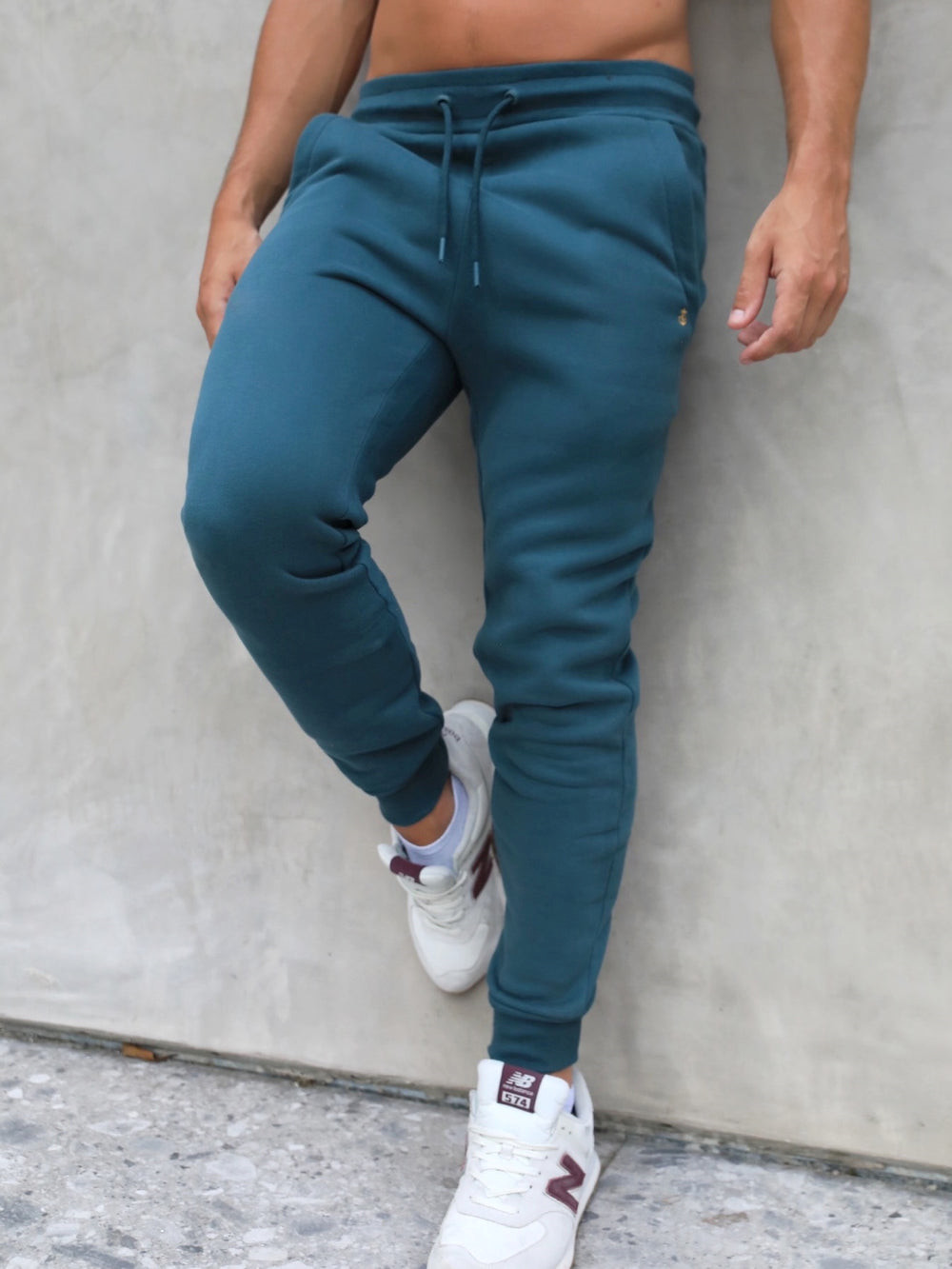 Teal Green Blakely Anchor Sweatpants | DIM347925