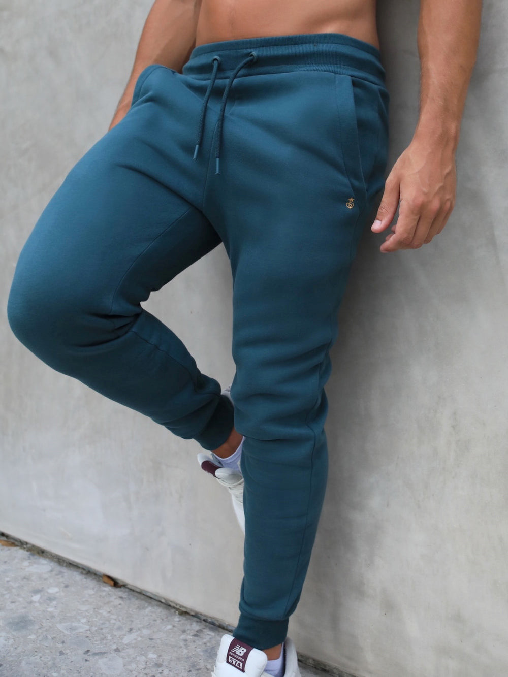 Teal Green Blakely Anchor Sweatpants | DIM347925