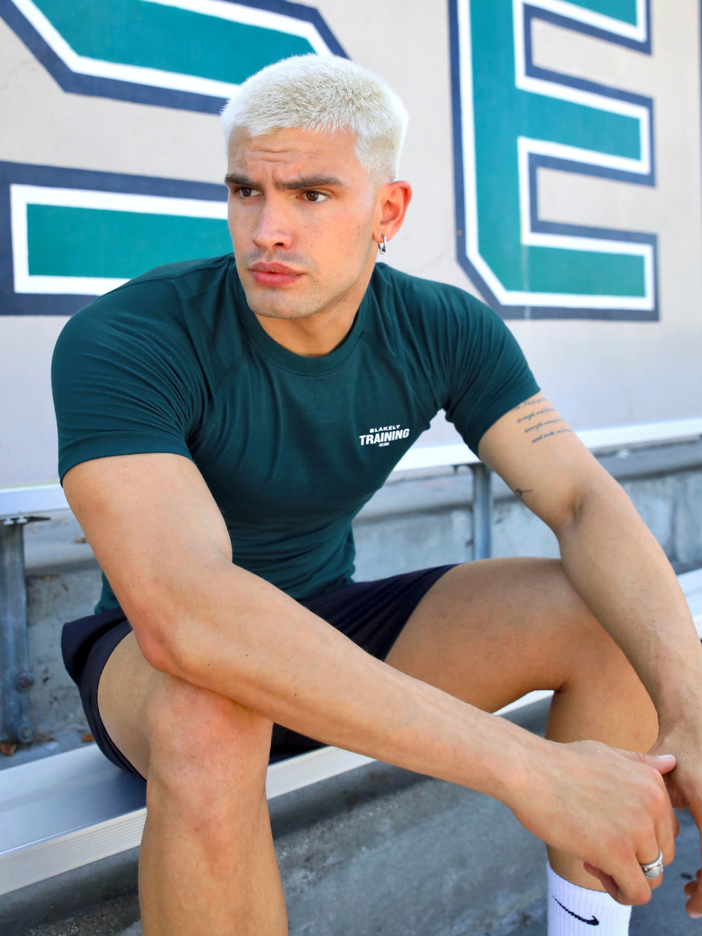 Teal Green Blakely Slim Training T-Shirt | DZM816047