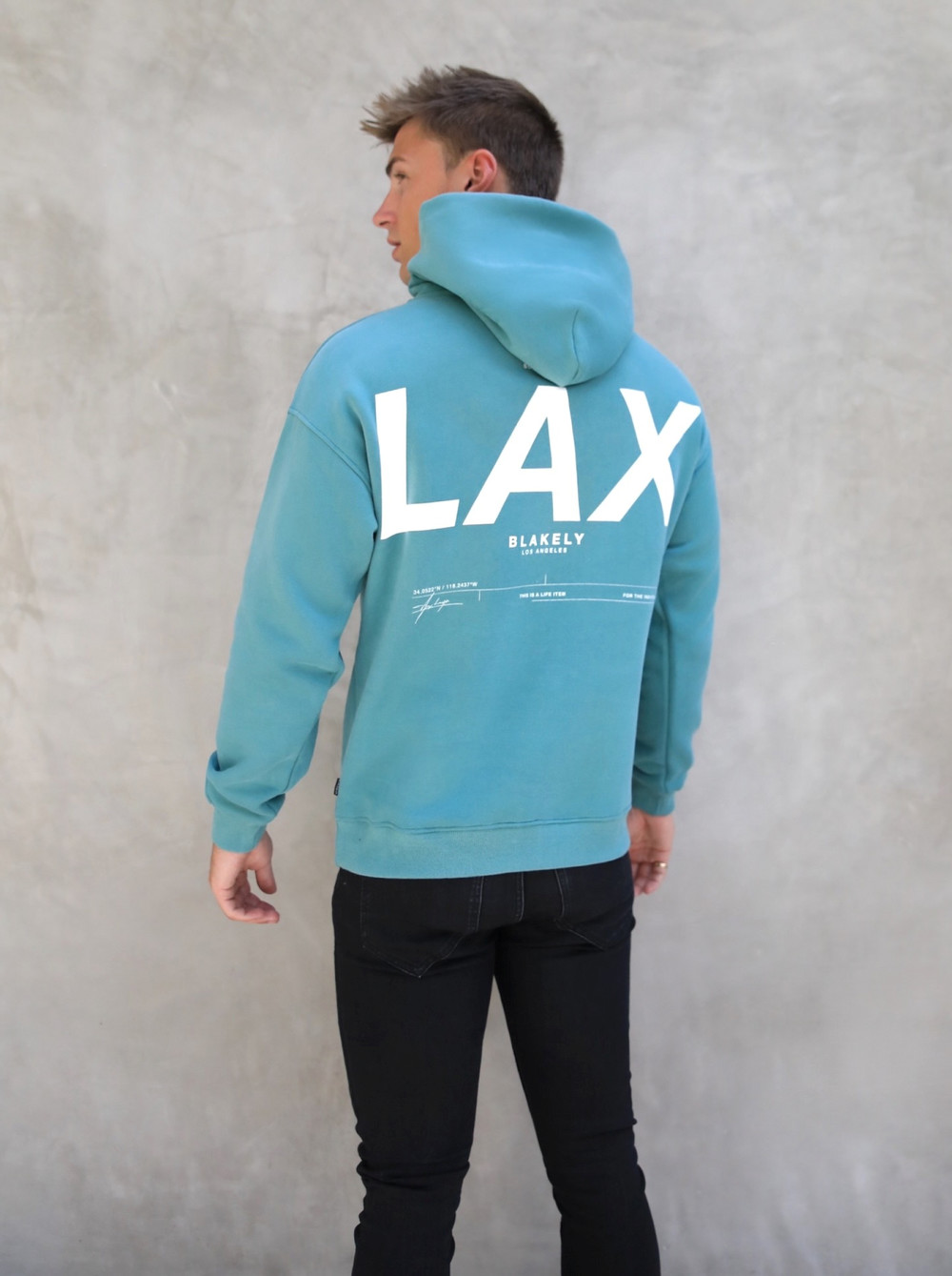 Turquoise Blakely LAX Relaxed Hoodie | CFW601723