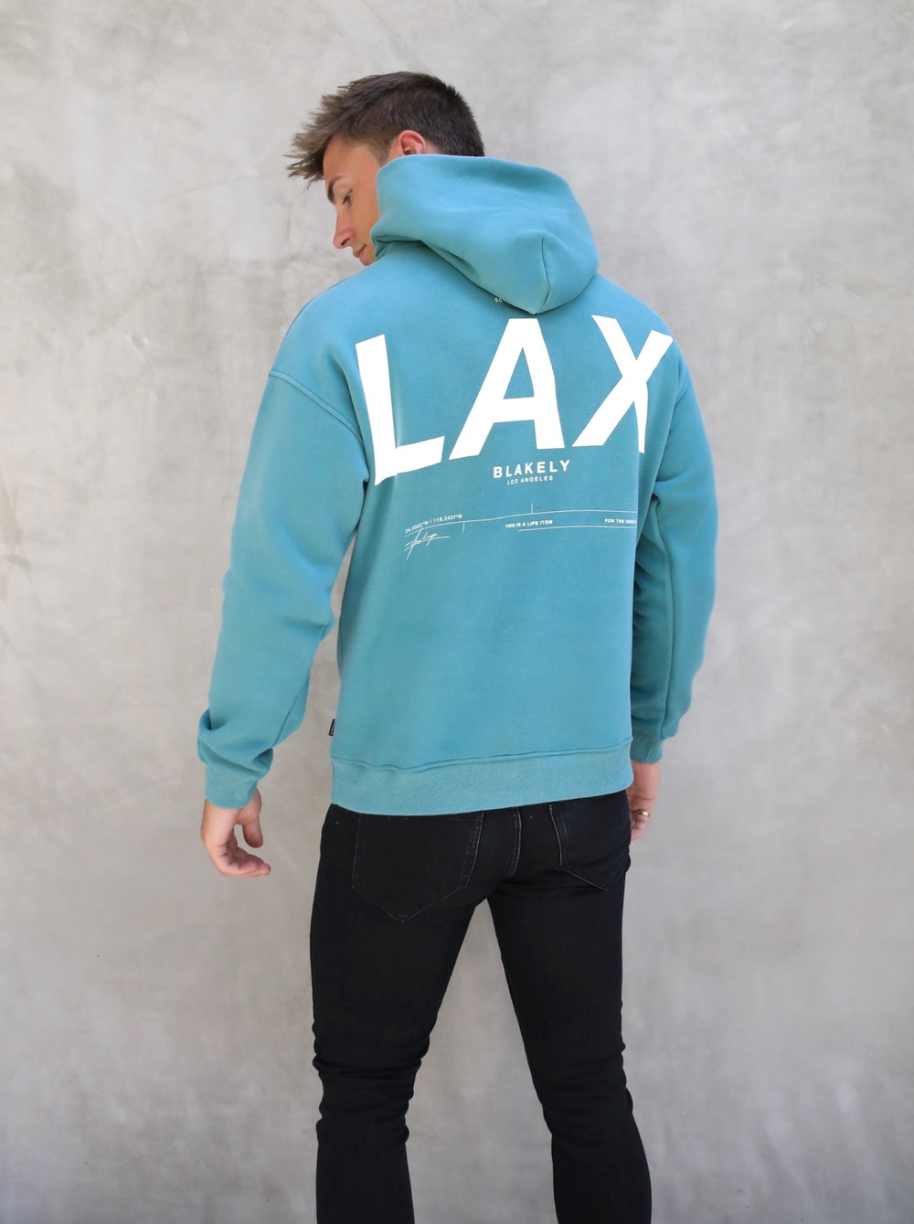 Turquoise Blakely LAX Relaxed Hoodie | CFW601723