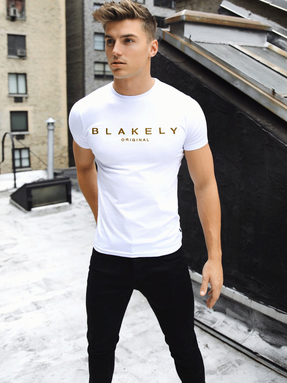 White Blakely Goldstone T-Shirt | LFJ490261