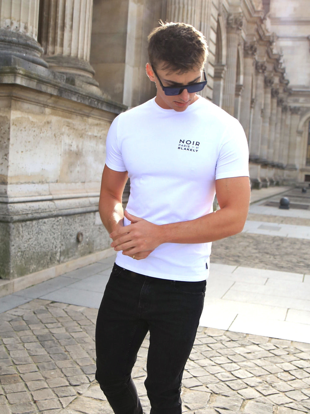 White Blakely Noir Slim T-Shirt | HSV675481