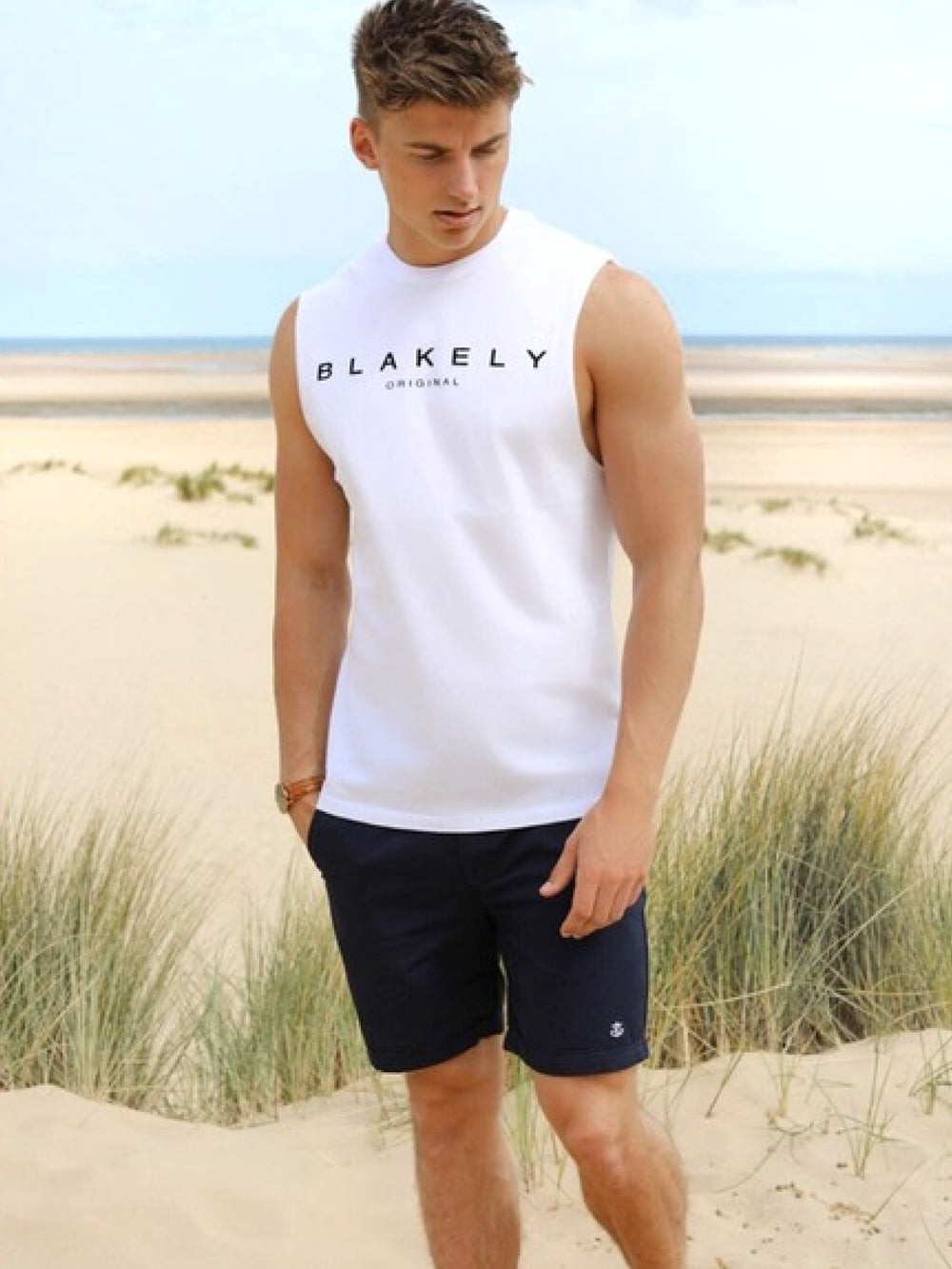 White Blakely Sarasota Sleeveless Tee | BRF458769